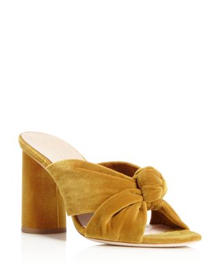 LOEFFLER RANDALL COCO VELVET HIGH HEEL SLIDE SANDALS,COCO-VL
