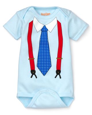 Sara Kety Infant Boys' Tie & Suspenders Bodysuit - Sizes 0-18 Months