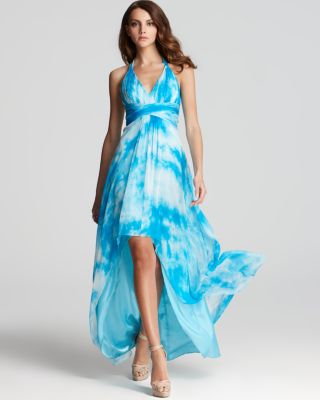 aidan mattox high low gown