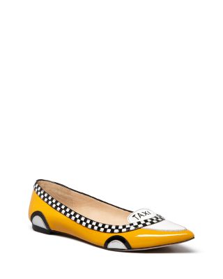 KATE SPADE KATE SPADE NEW YORK GO TAXI BALLET POINTED TOE FLATS,S159103TXYPATB81