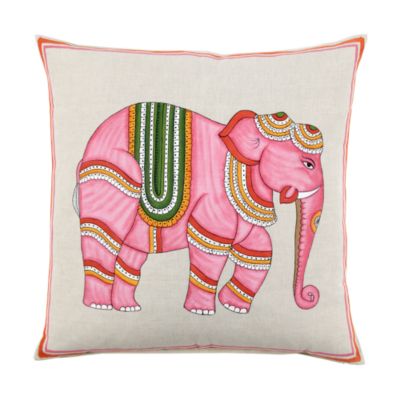 JR by John Robshaw JR by John Robshaw Pink Elephant Decorative Pillow, 20