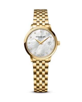 Raymond Weil Raymond Weil Toccata Gold PVD Stainless Steel Watch with Diamonds, 29mm