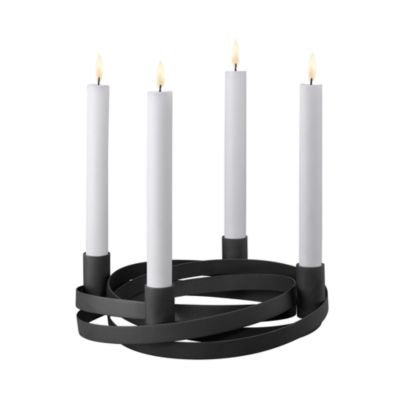 Georg Jensen Ribbons Large Candleholder, Black 