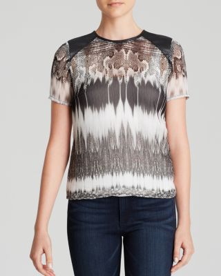 Generation Love Snake Print Chiffon Top