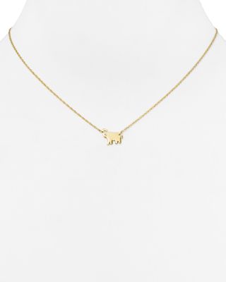 Jennifer Zeuner Erin Mini Elephant Necklace, 16