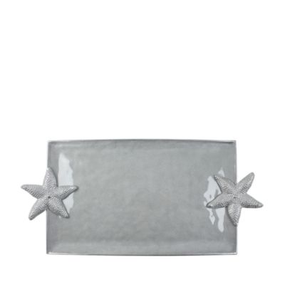 Mariposa Starfish Serving Tray, Silver