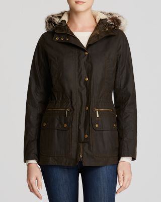 barbour kelsall waxed cotton parka jacket