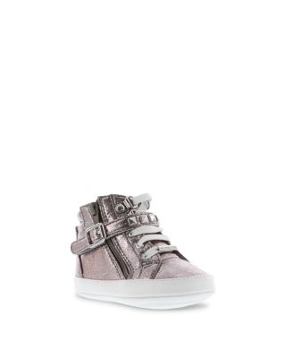 MICHAEL Michael Kors Girls' Baby Ivy Rory High Top Metallic Sneakers - Baby