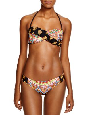 Trina Turk Moroccan Medallion Bandeau Bikini Top & Moroccan Medallion Hipster Bikini Bottom