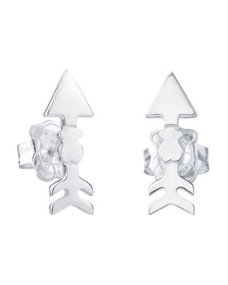 TOUS Sterling Silver Follow Stud Earrings