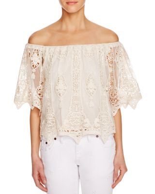 Jen's Pirate Booty Peach Blossom Off-The-Shoulder Top