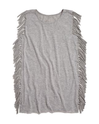 PPLA Girls' Fringed T-Shirt Dress - Sizes S-L