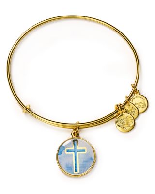 Alex and Ani Art Infusion Cross Expandable Wire Bangle