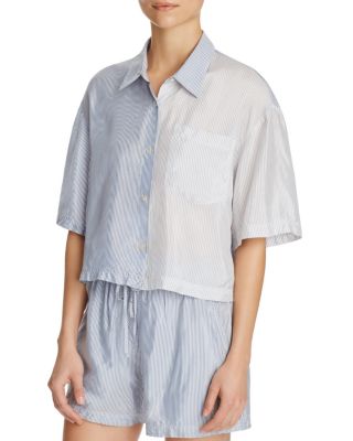 T by Alexander Wang Striped Button Down Shirt 