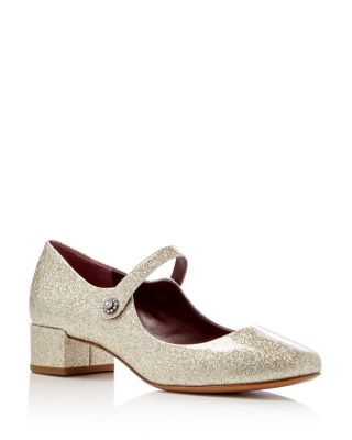 MARC JACOBS Lexi Metallic Glitter Mary Jane Pumps