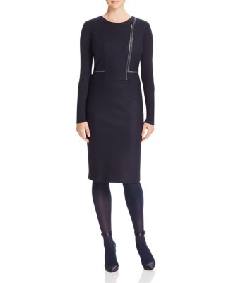 Max Mara Edro Asymmetric Zip Sheath Dress