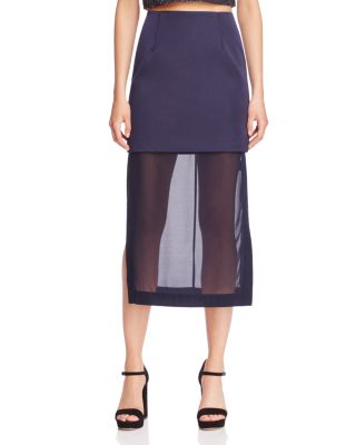 Keepsake Northern Lights Sheer Hem Midi Skirt