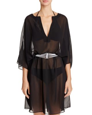 Gottex Line Light Belted Caftan Swim Cover Up