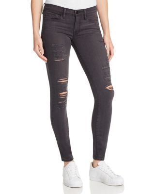 FRAME Le Skinny Satine Rip Jeans in St. Quintin Shred