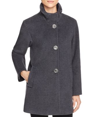 Cinzia Rocca Icons Single-Breasted Ruffle Collar Coat