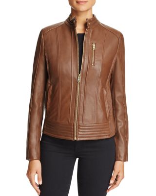 MICHAEL Michael Kors Leather Moto Jacket