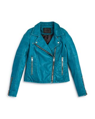 BLANKNYC Girls' Faux Leather Moto Jacket - Sizes S-XL