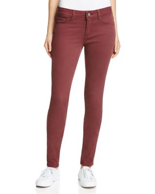 Mavi Alexa Skinny Jeans in Burgundy Sateen