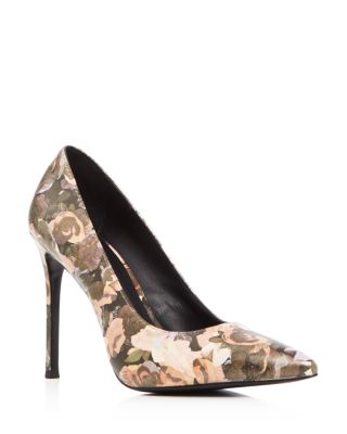 Pour La Victoire Celeste Floral Pointed Toe Pumps