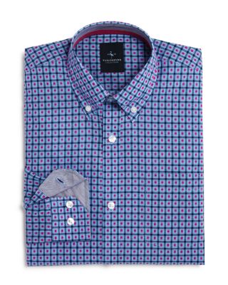 TailorByrd Boys' Square Print Shirt - Sizes 8-18