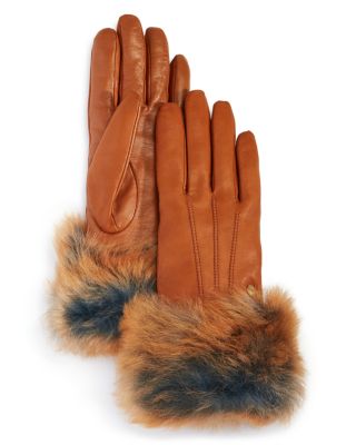 UGG® Leather Tech Gloves with Shearling Sheepskin Cuff