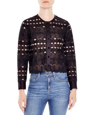 Sandro Olivia Cutwork Shirt