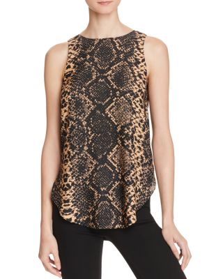 Amanda Uprichard Lita Python Print Cutout Back Top