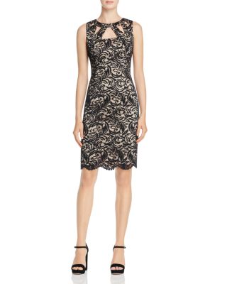 Eliza J Cutout Lace Sheath Dress