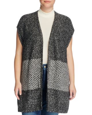 B Collection by Bobeau Curvy Kori Color Block Cardigan