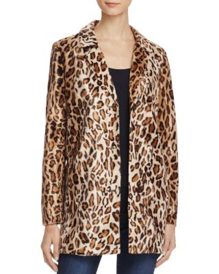 Velvet by Graham & Spencer Cheetah Print Faux Fur Coat