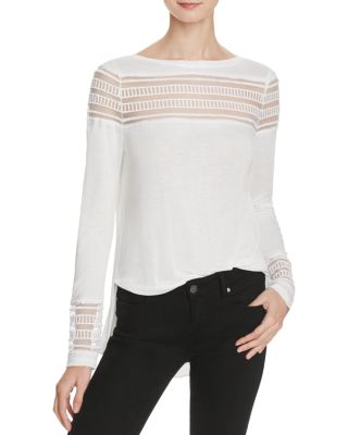 Free People Mesh Inset Top