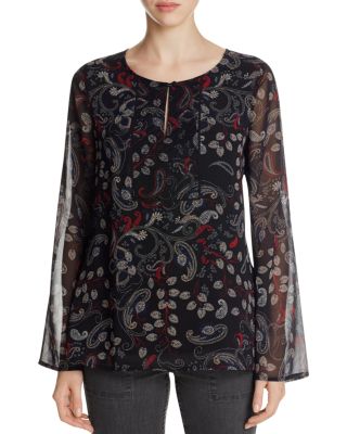 Sanctuary Violetta Printed Bell Sleeved Blouse