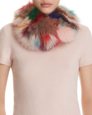 Surell Fox Fur Infinity Loop Scarf