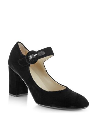 HOBBS LONDON Aurora Velvet Mary Jane Block Heel Pumps