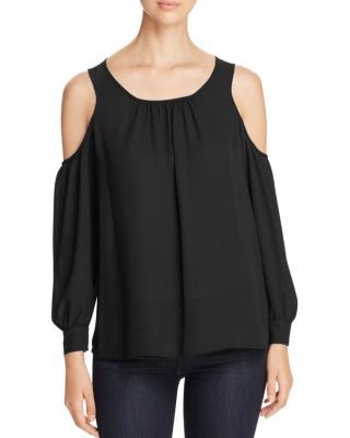 VINCE CAMUTO Long Sleeve Cold Shoulder Blouse - 100% Bloomingdale's Exclusive