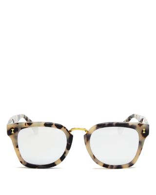 Illesteva Positano Mirrored Square Sunglasses, 49mm