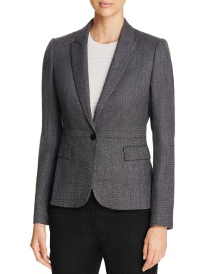 BOSS Jiabina Peak Lapel Wool Blazer