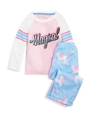 PJ Salvage Girls' Magical Unicorn Pajama Set - Sizes 2-4T