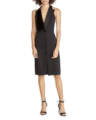 HALSTON HERITAGE Tuxedo Dress