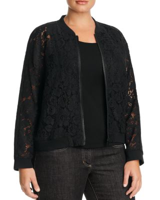 Bagatelle Plus Long Sleeve Lace Bomber