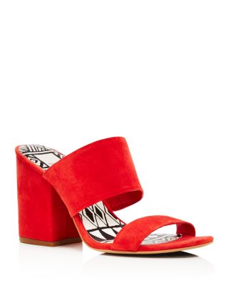 Dolce Vita Two Band Block Heel Slide Sandals