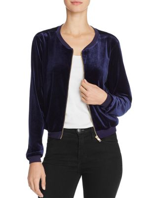 Band of Gypsies Crushed Velvet Bomber Jacket