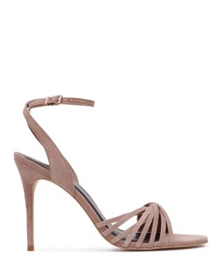 REISS Billie Twisted Suede Ankle Strap Sandals