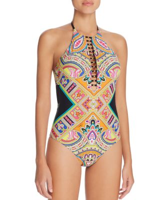 Trina Turk Nepal High Neck One Piece Swimsuit