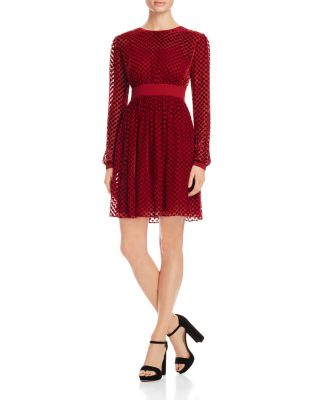 MICHAEL Michael Kors Carroll Velvet Polka Dot Dress